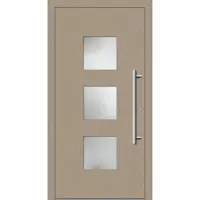 Haustuerenland.de Haustür RC3 "GERDA" 79 mm Graubeige RAL 1019 beidseitig innen öffnend DIN rechts