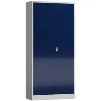 MR-Shop MR-Flügeltürenschrank, lichtgrau / enzianblau