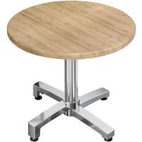 GGM Möbel WBO | Bistro Außen Tisch | Ø:H 60 x 78,5 cm | Eiche / Aluminium | Rund | Klappbar + Zusatzgewicht