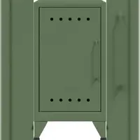Bisley Fern Mini Ablageschrank aus Metall | Beistellschrank im Retro-Instustrial Design in olivgrün