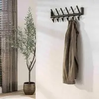 Feeling4Home Wandgarderobe Obut Metall mit 12 Haken, Bronze/Drift Brown