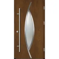 Haustuerenland.de Aluminium Haustür "ARIANA" 82 mm RC2 Golden Oak holzähnlich beidseitig außen öffnend DIN rechts