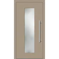 Haustuerenland.de Haustür "JULE" 79 mm RC3 Graubeige RAL 1019 beidseitig innen öffnend DIN rechts