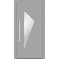 Haustuerenland.de Haustür RC3 "GRIT" 79 mm Weißaluminium RAL 9006 innen öffnend DIN links