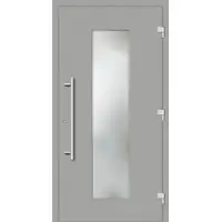 Haustuerenland.de Haustür "JULE" 79 mm RC3 Weißaluminium RAL 9006 außen öffnend DIN rechts