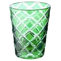Edzard 4er Set Kristallgläser Dio, grün, handgeschliffenes Glas, Höhe 10 cm