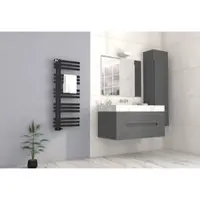 Mert Design Badheizkörper ELEN, Tiefschwarz RAL 9005 matt Struktur, 500*1200 mm