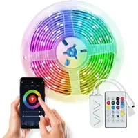 Noctua Solight Wifi Smart LED-Lichtleiste, RGB, 5m, Set mit Adapter und Fernbedienung