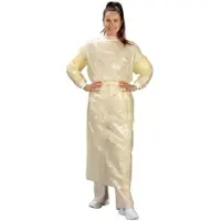 BODY PRODUCTS 100 Medi-Inn PP-Laborkittel - teilbeschichtet - gelb - 139x139 cm - Schutzkittel