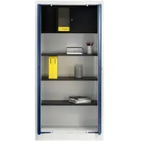 Mauser Stahlschrank mit Einschwenktüren grau, 95x195x42 cm