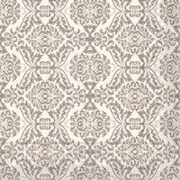 Mank Serviette aus Tissue - Kiyan in Braun, 40 x 40 cm, 100 Stück - Ornamente