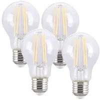 Luminea 4er-Set LED-Filament-Lampe E27 7,2 W (ersetzt 60 W) 806 lm warmweiß