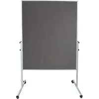 Soennecken Moderationswand 4868 120x150cm Filz grau inkl. Rollen