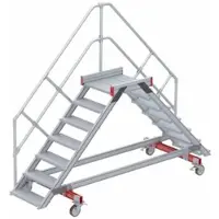 Euroline 512 mobiler Überstieg 45° Stufenausführung Alu gerieft Stufenbreite 600mm 7 Stufen