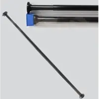 Ekershop Alu Duschvorhangstange Teleskopstange von 70 bis 120 cm Schwarz glänzend ohne Bohren für Duschvorhang