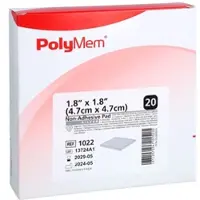 Mediset Clinical Products GmbH Polymem Wund Pad Silber n.klebend 5x5 cm 20 St Kompressen