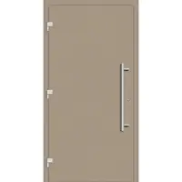 Haustuerenland.de Haustür RC3 "GESA" 79 mm Graubeige RAL 1019 beidseitig außen öffnend DIN links