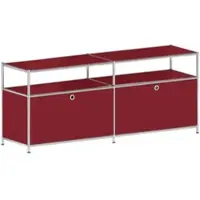 Viasit Sideboard »System 4« - je 2 offene / geschlossene Fächer rot, 152.9x61.9x40.4 cm