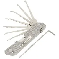 Pearl Lockpicking-Werkzeug mit 7 Dietrichen & Spanner, Edelstahl