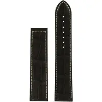 Certina - Leder Ds 2 Lederband Dunkelbraun 22/20mm, Ohne Schnalle C610019547 - alligator-prägung,braun,rind