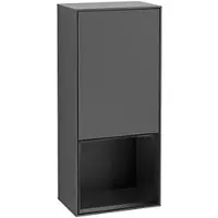 Villeroy & Boch Villeroy und Boch Finion Seitenschrank G550PDGK 41,8cm, rechts, Emotion, Regal unten Black matt, Anthracite matt