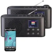 VR-Radio 2er-Set Mobiles Akku-Digitalradio mit DAB+/FM, Farbdisplay, Bluetooth