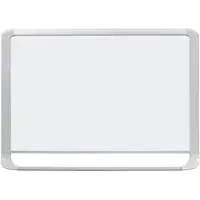 BI-Office Mastervision emailliertes Whiteboard, hellgrau glänzender Rahmen, 120x90cm