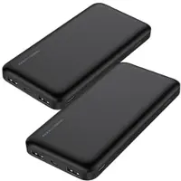 Revolt 2er-Set USB-Powerbank, 10.000 mAh, 2x USB-A, 1x USB-C, 2,4 A, 12 Watt