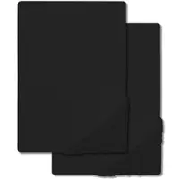 CloudComfort Doppelpack Basic Spannbettlaken schwarz 180 x 190 - 200 x 200 cm