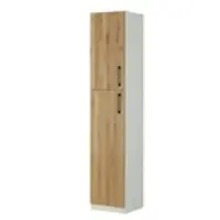 Möbel Kraft Aktenschrank mit Massivholzfront SOLIDLine ¦ weiß ¦ Maße (cm): B: 40 H: 198,2 T: 40.0