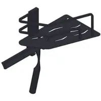 Giese Seaside Duschkorb 30782-14 Haken und Wischer, Eckmodell, schwarz matt