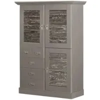 Maison bleue Highboard Fancy ¦ grau ¦ Maße (cm): B: 118,5 H: 163,5 T: 48.0
