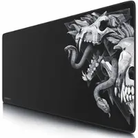 Titanwolf Gaming Mauspad, 900 x 400mm XXL Mousepad, verbessert Präzision & Geschwindigkeit, Wolf Skull