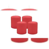 Kopschitz Kerzen 4er Set Stumpenkerzen/Adventskranzkerzen Rot Ø 100 x 120 mm