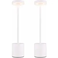 Globo Lighting 2er Set LED Tischlampe, Touchdimmer, Akku, CCT, H 34 cm
