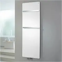 Zehnder Design-Heizkörper Vitalo Bar VIP-160-040, 1570x16x400 mm, RAL 9010, mit Chrom-Handtuchhaltern