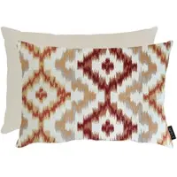 Apelt Dekokissen "Milan in Ikat-Design", natur, orange, rot, ornament, B:35cm H:10cm L:45cm, Mischgewebe, Dekokissen_Sitzkissen_Kissenhüllen, Dekokissen, inclusive Soft-Kissenfüllung 100% PES