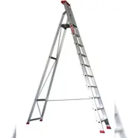 Szagato Stehleiter, 2 x 10 Stufen, max. Belastung: 150 kg - silberfarben