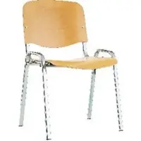 Topstar Bes.-Stuhl ISO Holz chrom/Buche
