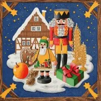 Home Fashion , Weihnachtsland, Lunch-Servietten aufgefaltetes Maß 33 cm x 33 cm, im Viertelfalz, 20 Stück pro Pack, 12 Pack pro Karton