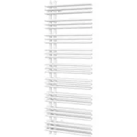 Zehnder Design-Heizkörper Yucca Asym von – asymmetrisch, ein- oder doppellagig, 1304 x 64 x 478 mm, Schwarz Quarz