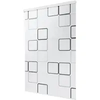 KS Handel 24 Halb-Kassetten Duschrollo Duschvorhang PEVA Quadro 110x240 cm