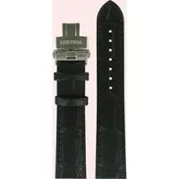 Certina - Leder Lederarmband 20mm/18mm C600016526 - alligator-prägung,kalb,schwarz