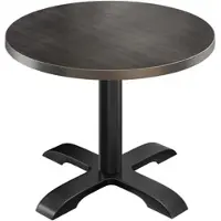 GGM Möbel BSD | Bistro Tisch | Ø 80 x 74,5 cm | Rund | Edelstahl Rand | | Wenge / Schwarz