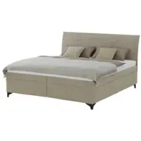 Möbel Kraft Polsterbett mit Matratze und Stauraum Lerryn , braun , Maße (cm): B: 186 H: 110