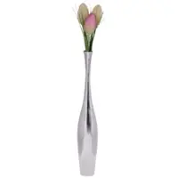 KADIMA DESIGN VASE Aluminium Modern Stil 124 cm hoch Silber