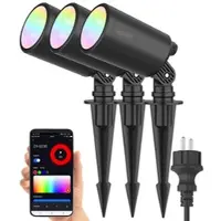 Autre 3er-Set WLAN-Gartenstrahler, RGB & CCT, 7 W, 520 lm, IP65, App