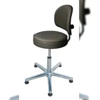 Proregal Drehhocker Indianapolis High, Rückenlehne | Sitzh√∂he 52-70cm | Tragfähigkeit 110kg | Kunstleder-Sitz | Aluminium-Fußkreuz, Gleiter | Schwarz
