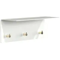 Frost - Unu Wandgarderobe 40 x 15 x 15 cm, weiß matt / gold poliert
