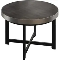 GGM Möbel BO | Bistro Tisch | Ø60xH54cm | 50mm | Edelstahl Rand | Wenge/ Schwarz